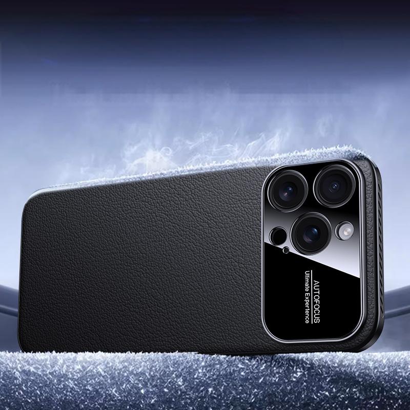 Leather Texture Case for iPhone,Breathable Bumper with Efficient Heat Dissipation