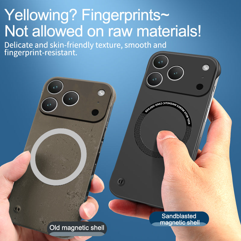 Frameless Case for iPhone,Compatible with MagSafe,Camera Lens Protection