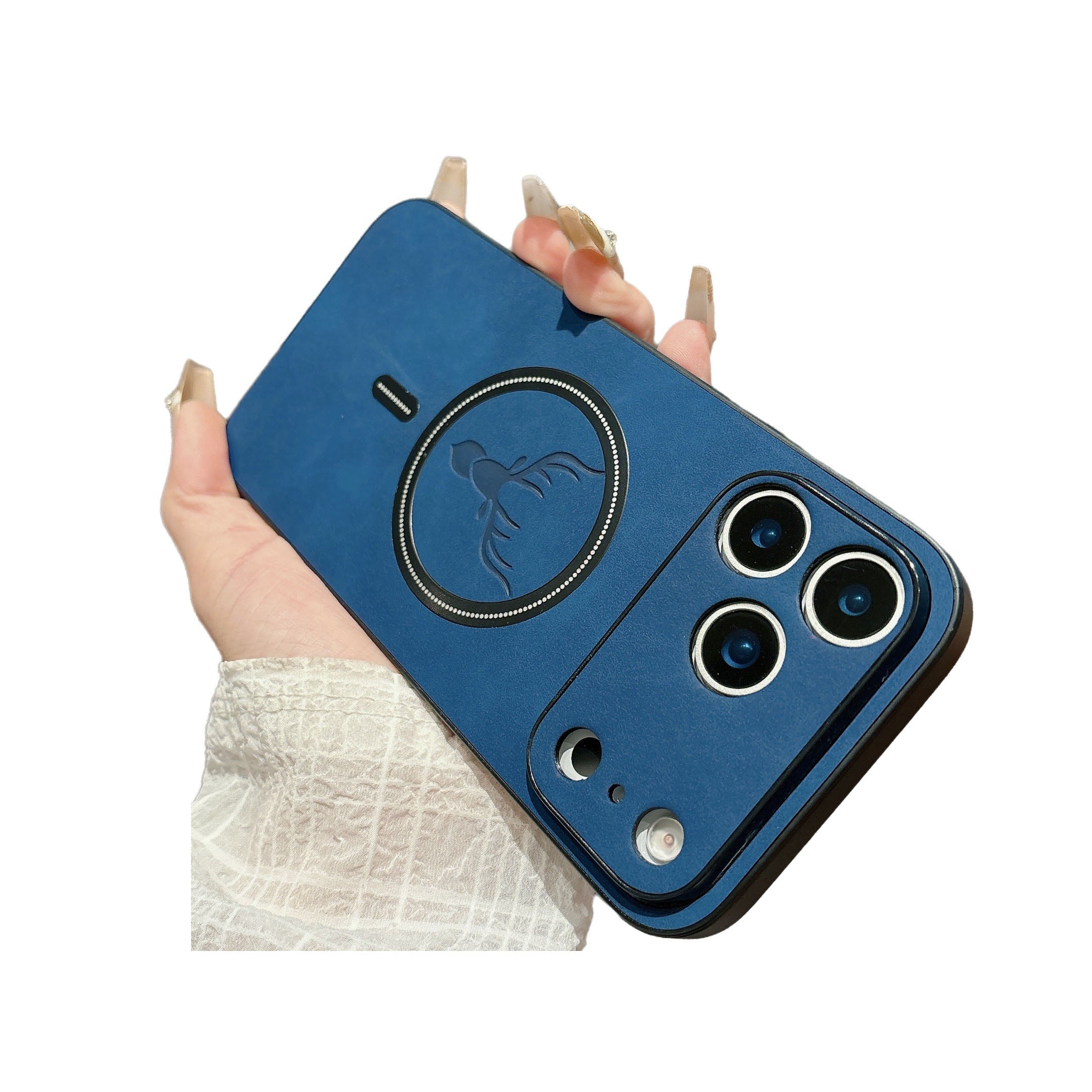 PU Leather Deer Pattern Compatible with Magsafe,Case for iPhone