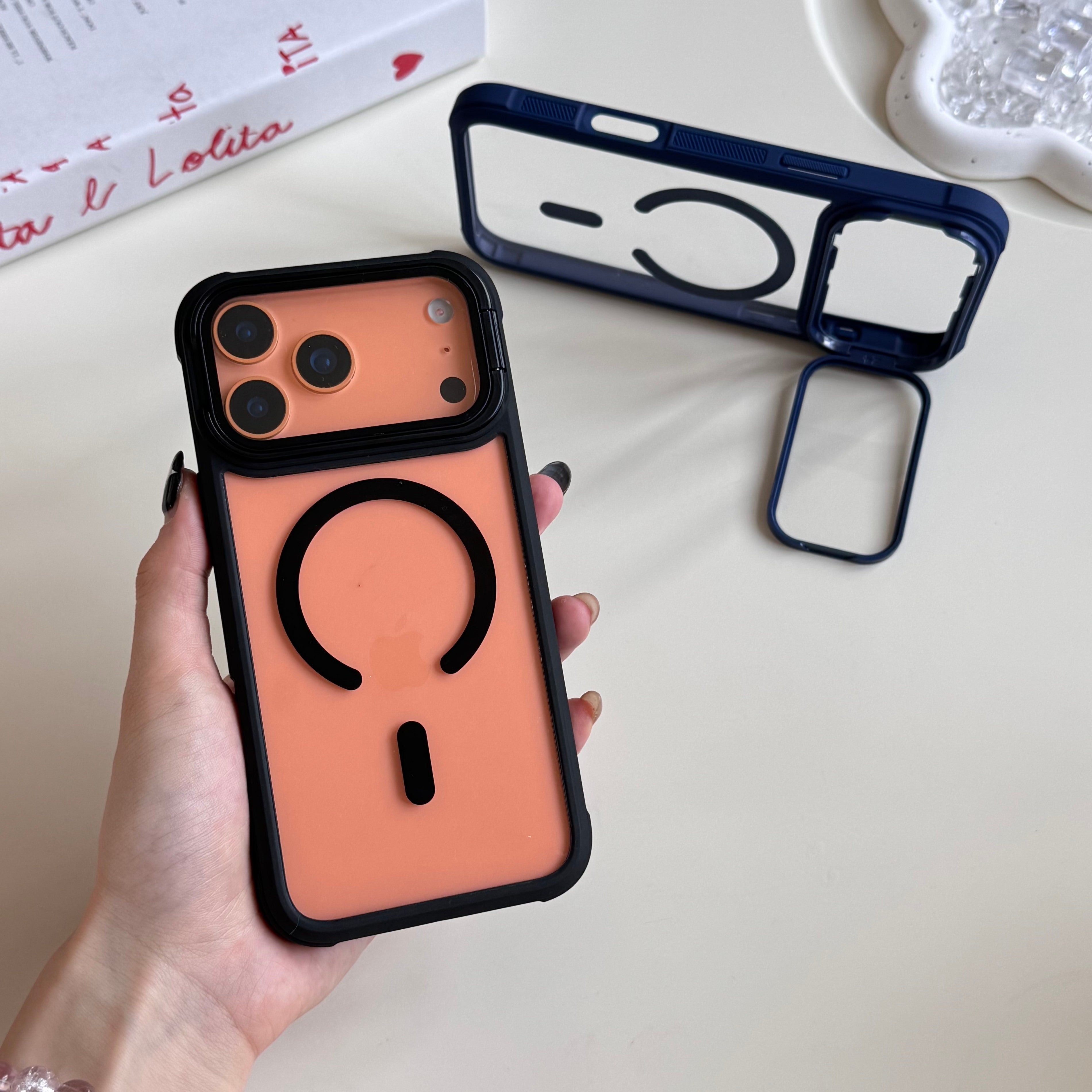 Camera Holder Kickstand,Four Corner Protection Compatible with Magsafe Case for iPhone