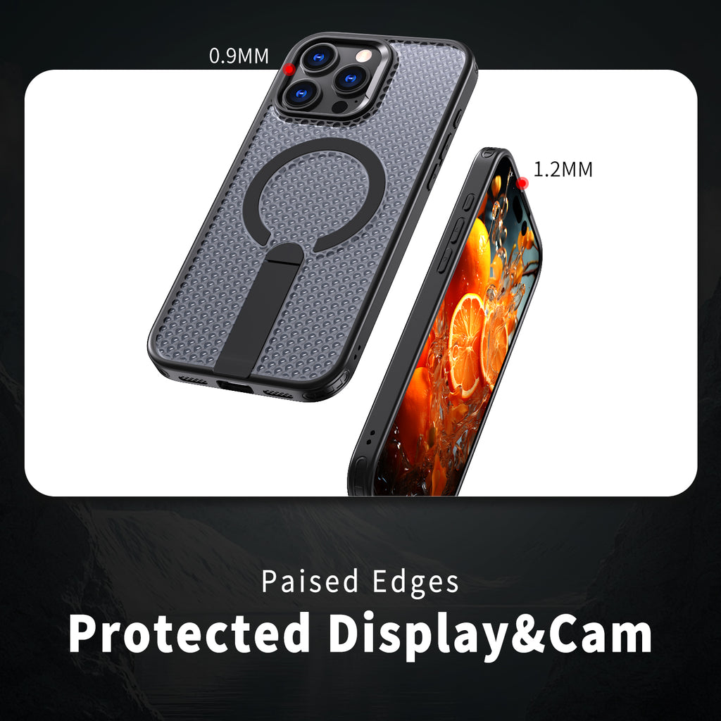 Hollow Heat Dissipation Compatible with Magsafe,Invisible Holder Kickstand Case For iPhone
