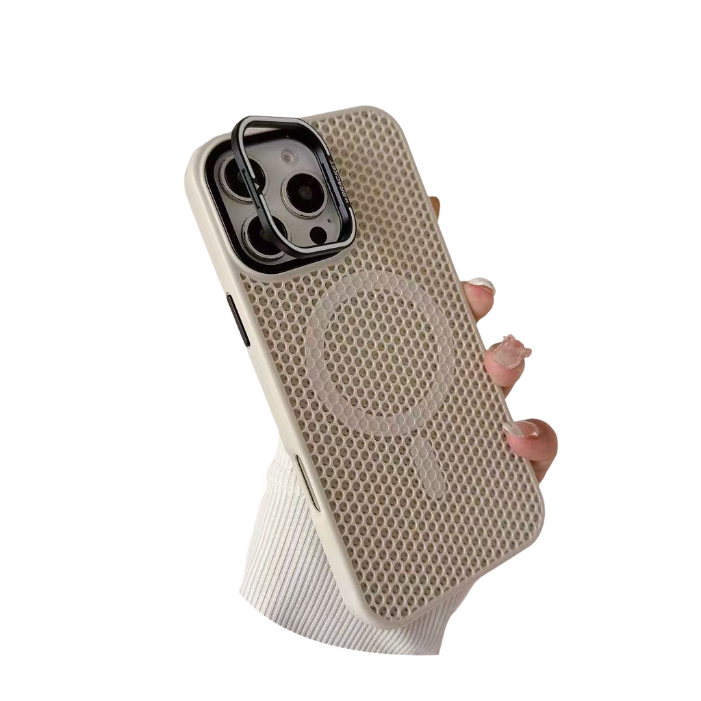Breathable Heat Dissipation,Camera Holder Kickstand Compatible with Magsafe Case for iPhone