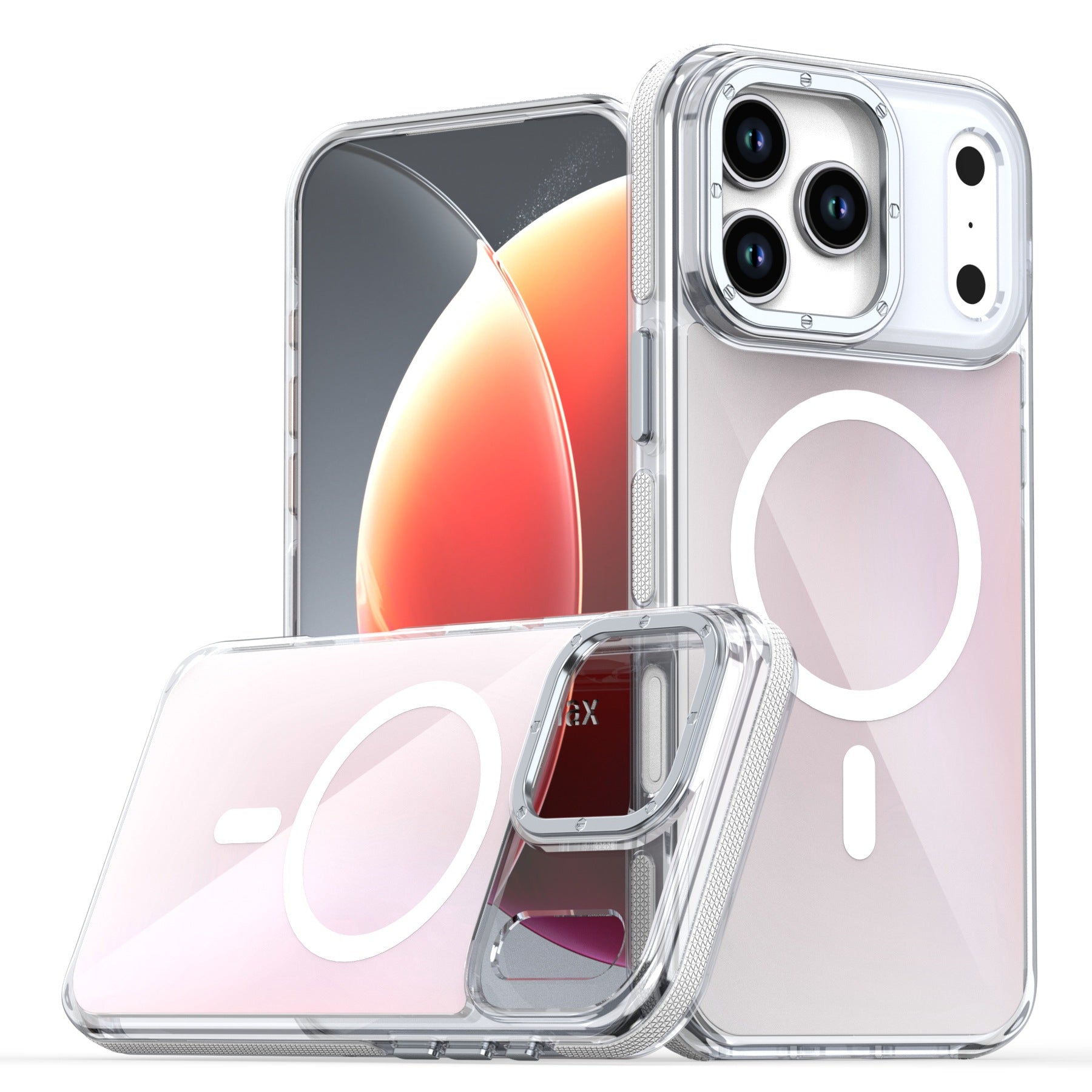 Laser Luster Case for iPhone,Compatible with Magsafe  Non-Slip Frame