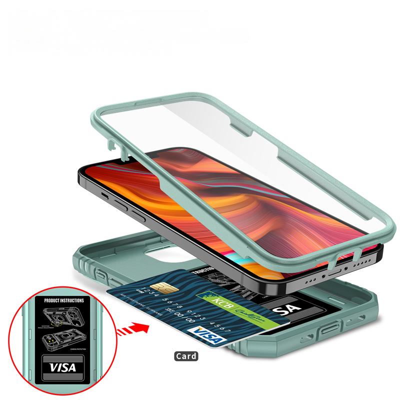 Slide Camera Lens Protection Rugged iPhone Case for Magnetic Ring Stand Heavy Duty Drop Protection Cover