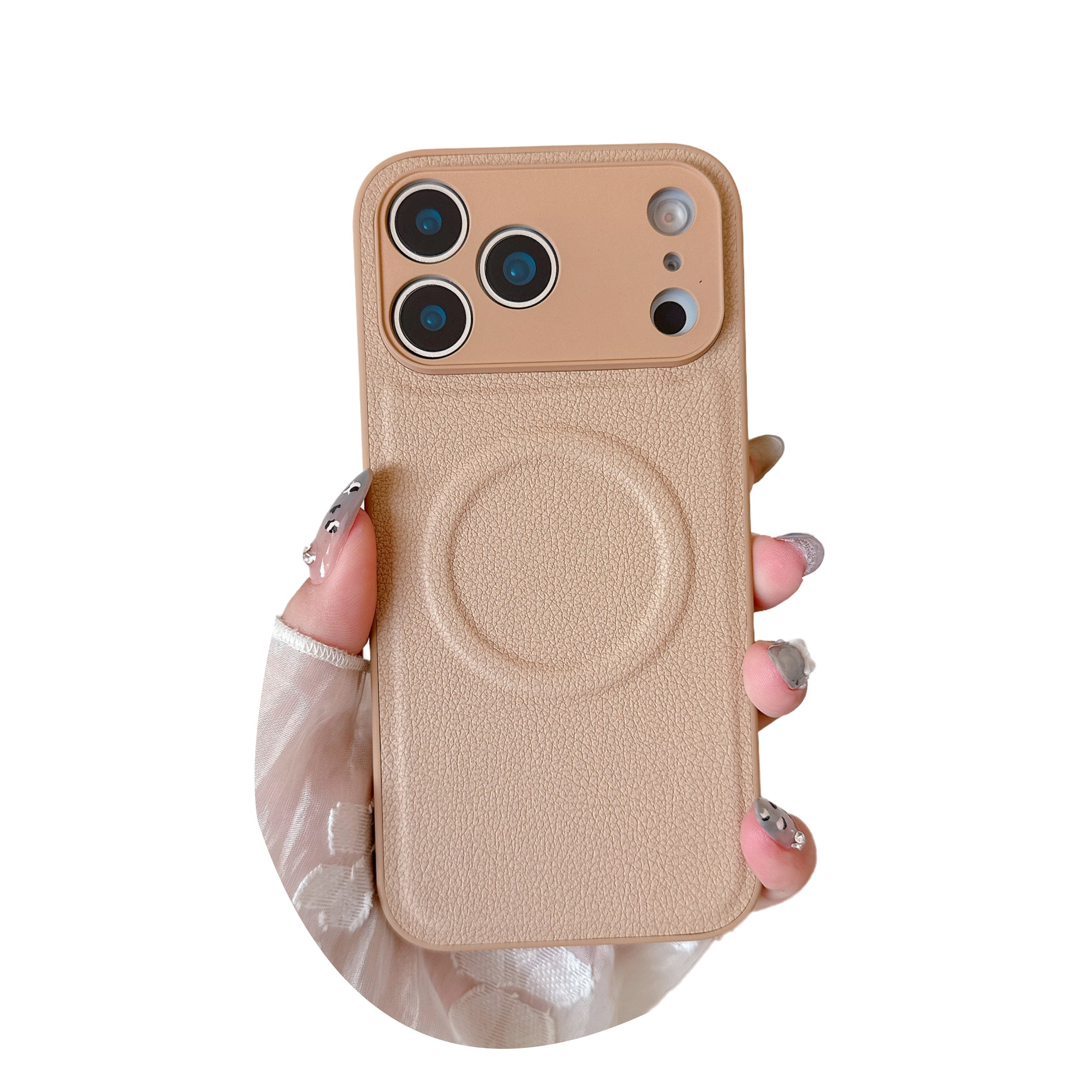 Compatible with Magsafe PU Leather Case for iPhone