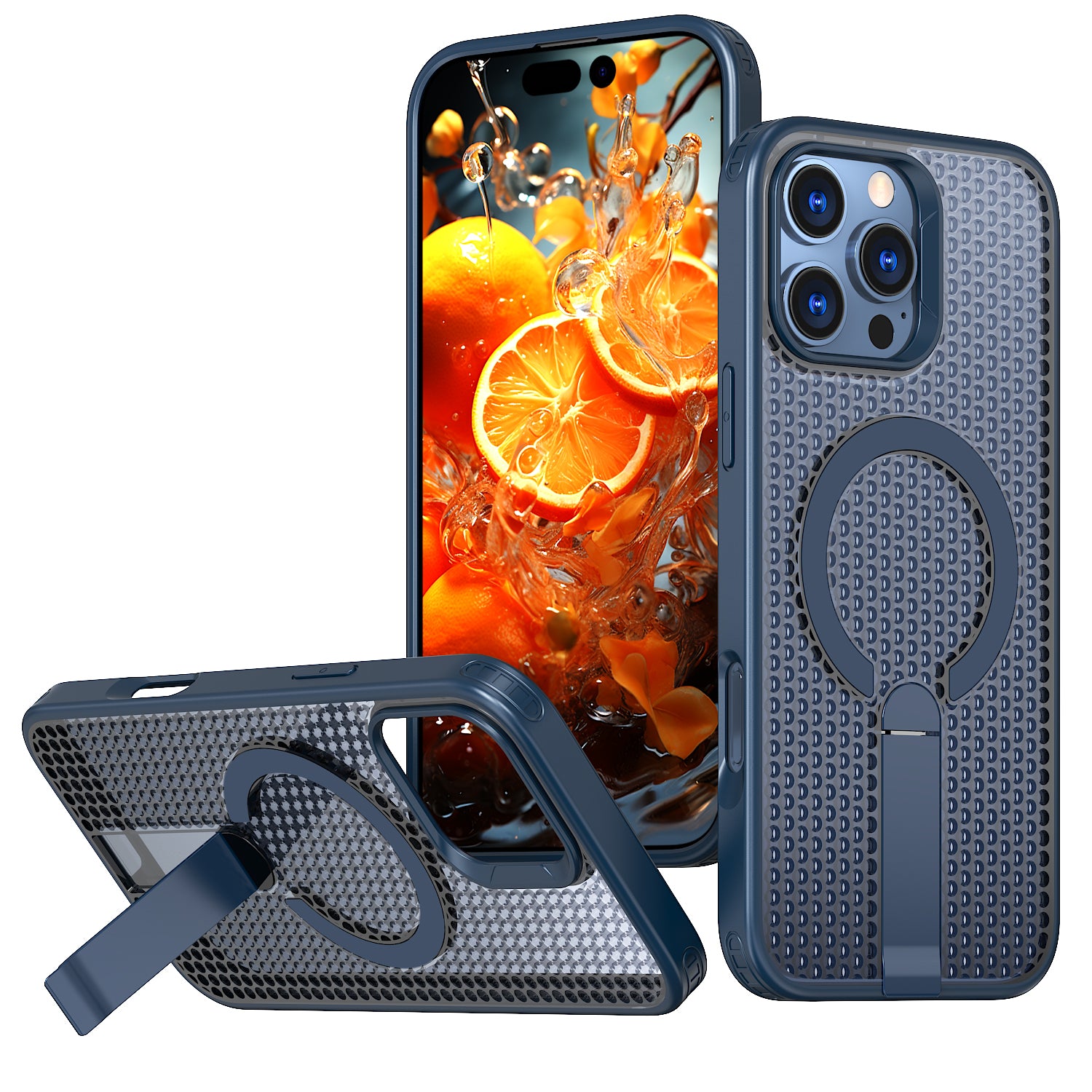 Hollow Heat Dissipation Compatible with Magsafe,Invisible Holder Kickstand Case For iPhone