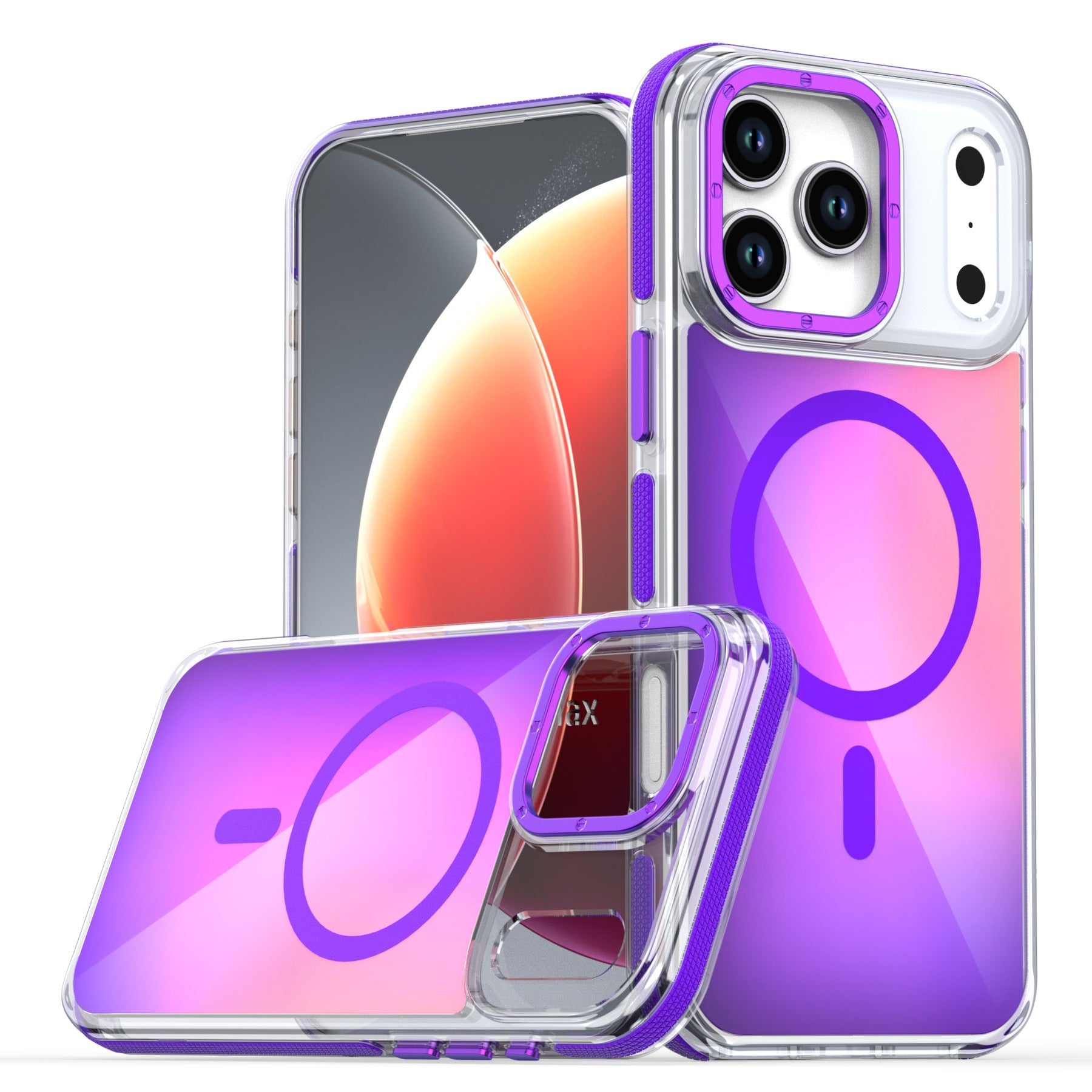 Laser Luster Case for iPhone,Compatible with Magsafe  Non-Slip Frame