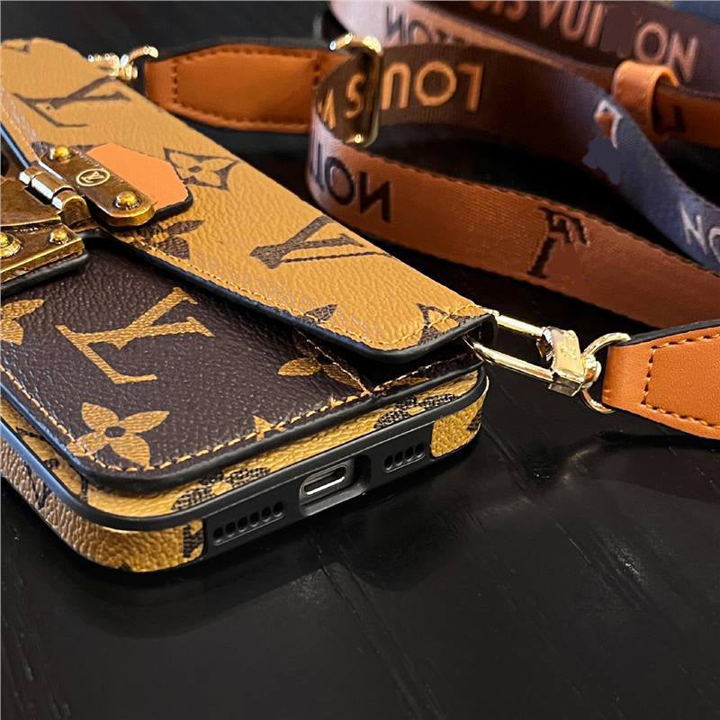 Vintage PU Leather,Metal Magnetic Clasp Wallet,Credit Card Holder Slots Case for iPhone