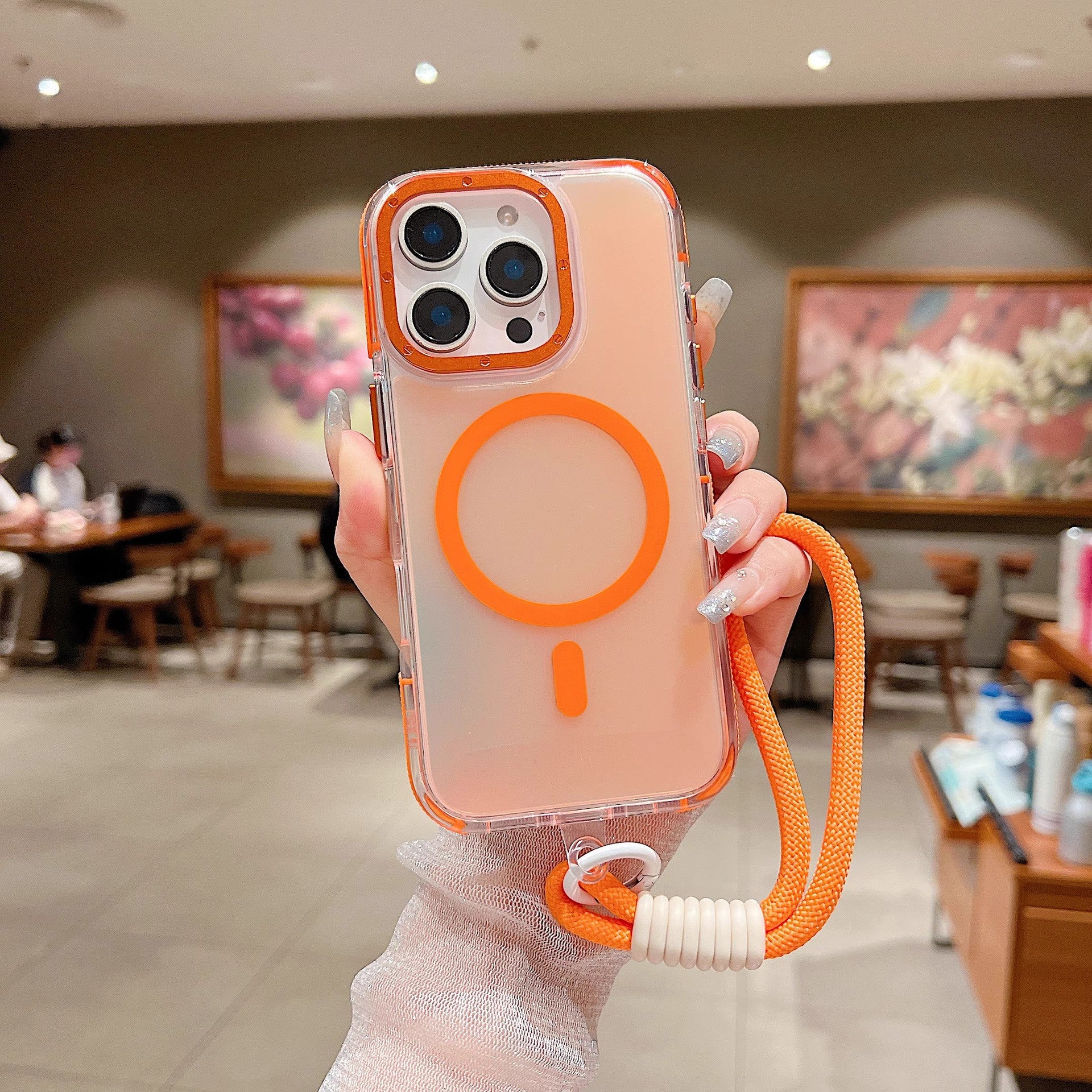 Laser Luster Case for iPhone,Compatible with Magsafe  Non-Slip Frame
