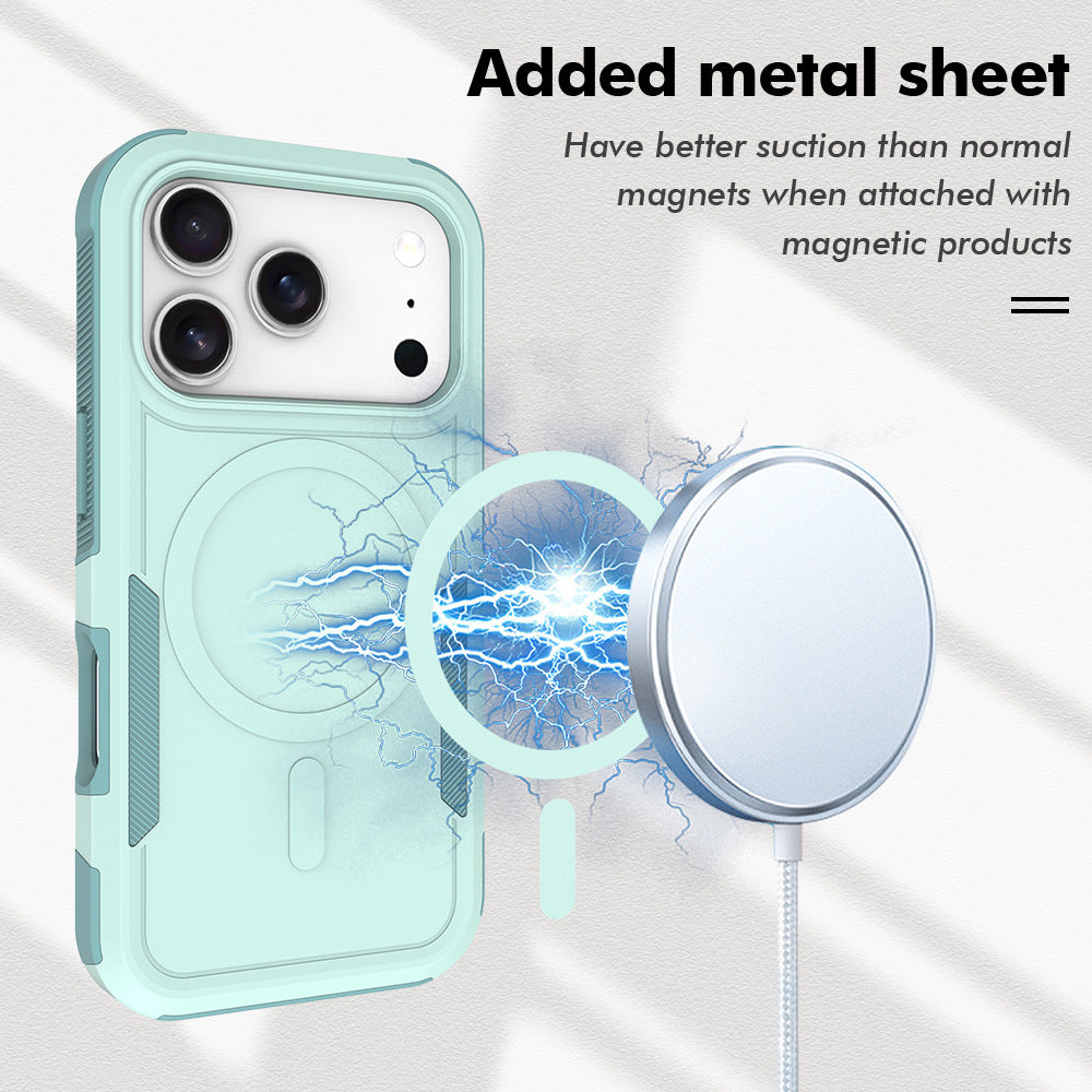 Heavy Duty Case for iPhone,Sliding Camera Cover with Rotate Ring Kickstand