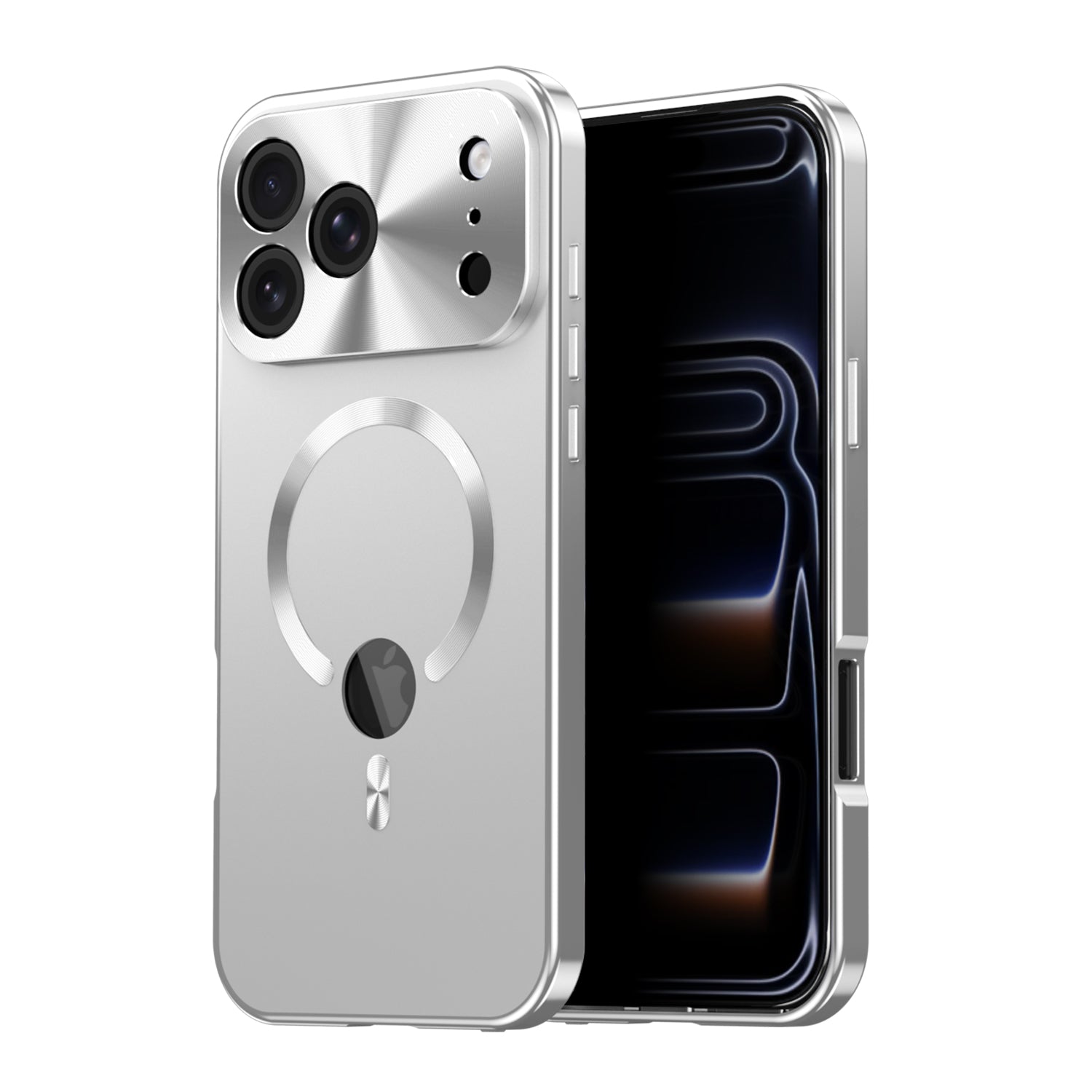 Metal Edge Case for iPhone,Compatible with MagSafe,Privacy Screen Protector