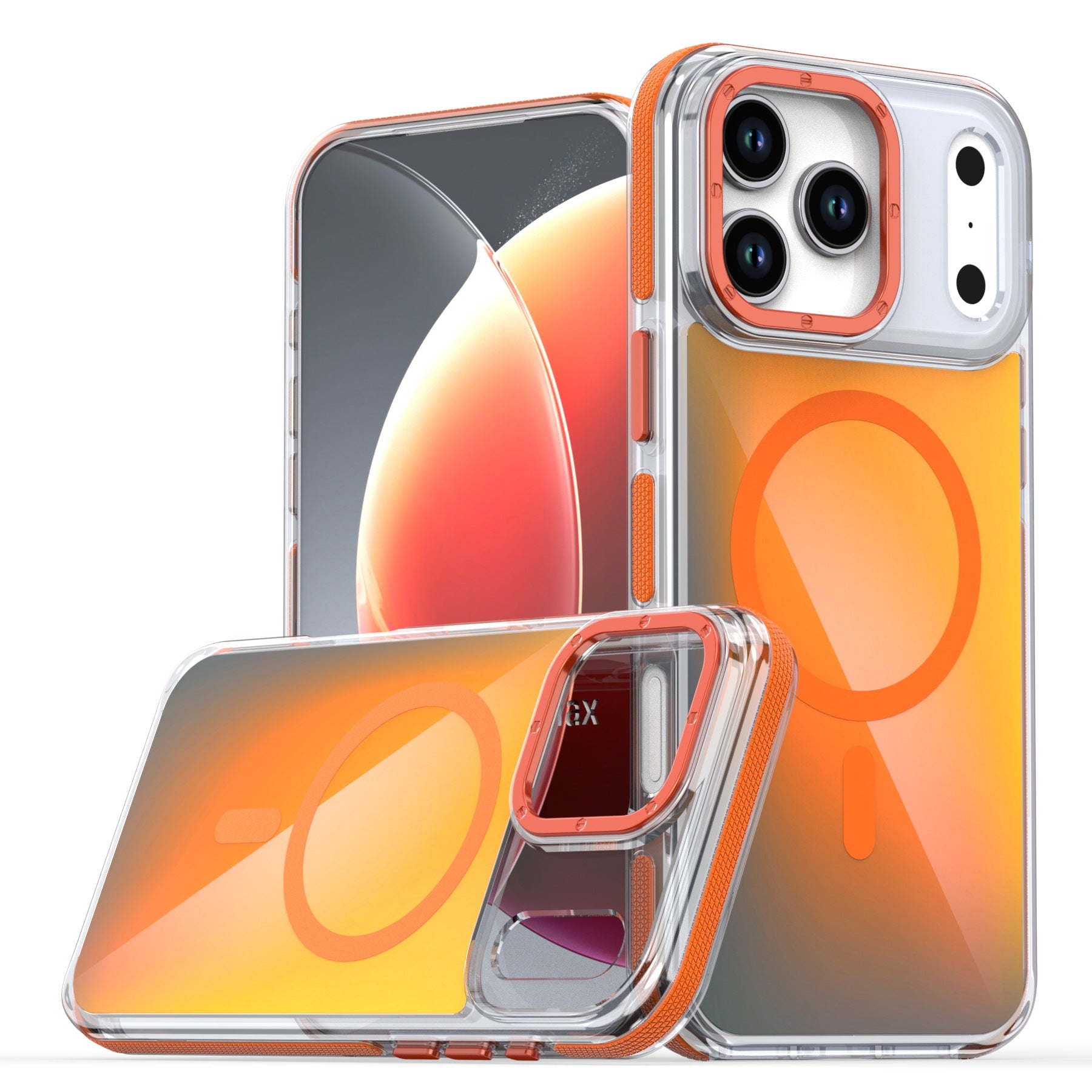Laser Luster Case for iPhone,Compatible with Magsafe  Non-Slip Frame