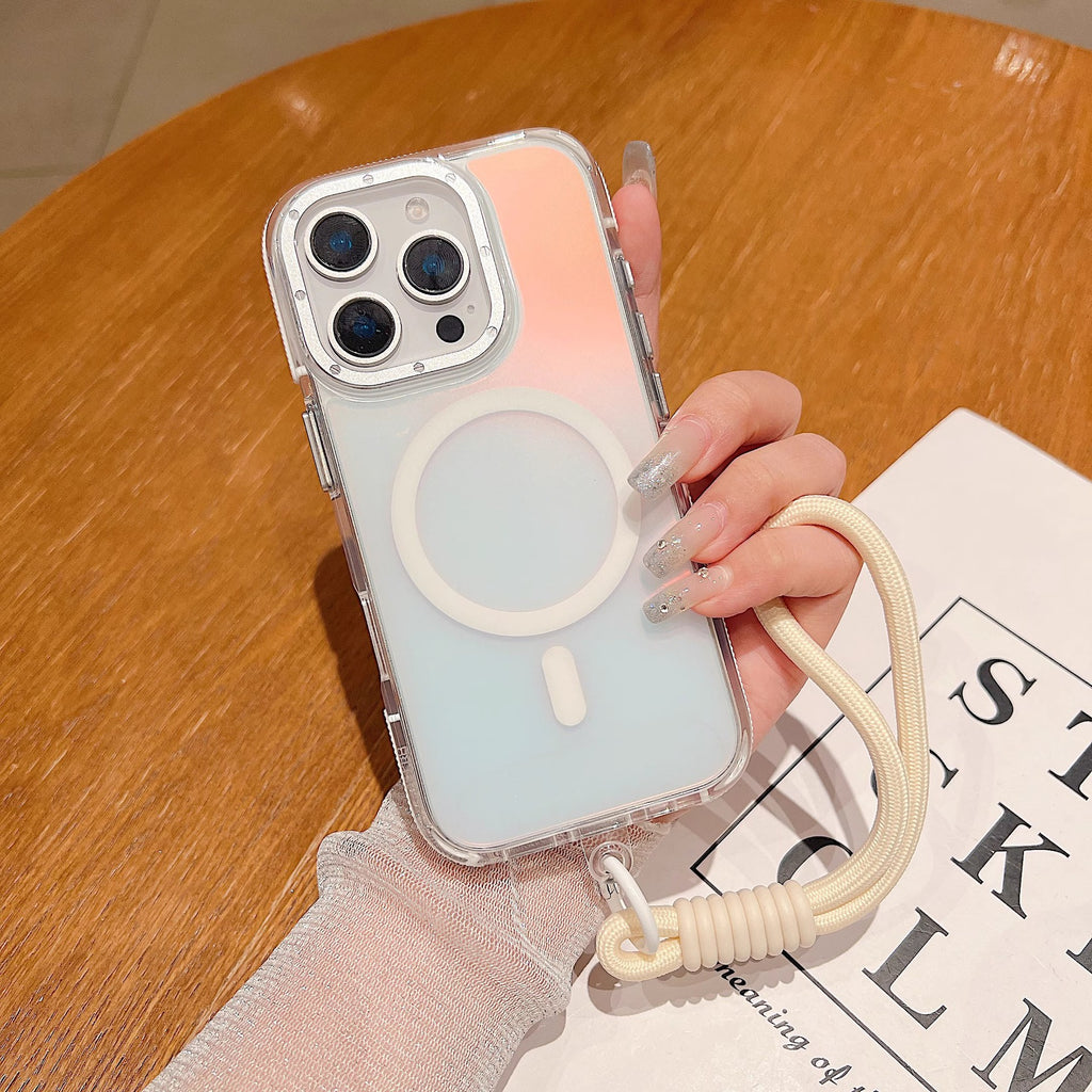 Laser Luster Case for iPhone,Compatible with Magsafe  Non-Slip Frame
