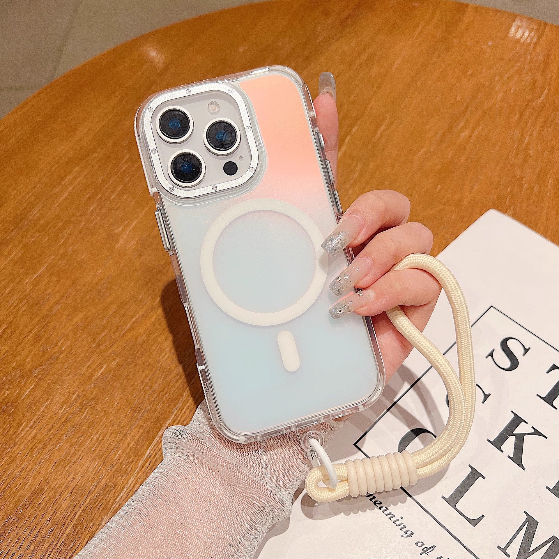 Laser Luster Case for iPhone,Compatible with Magsafe  Non-Slip Frame