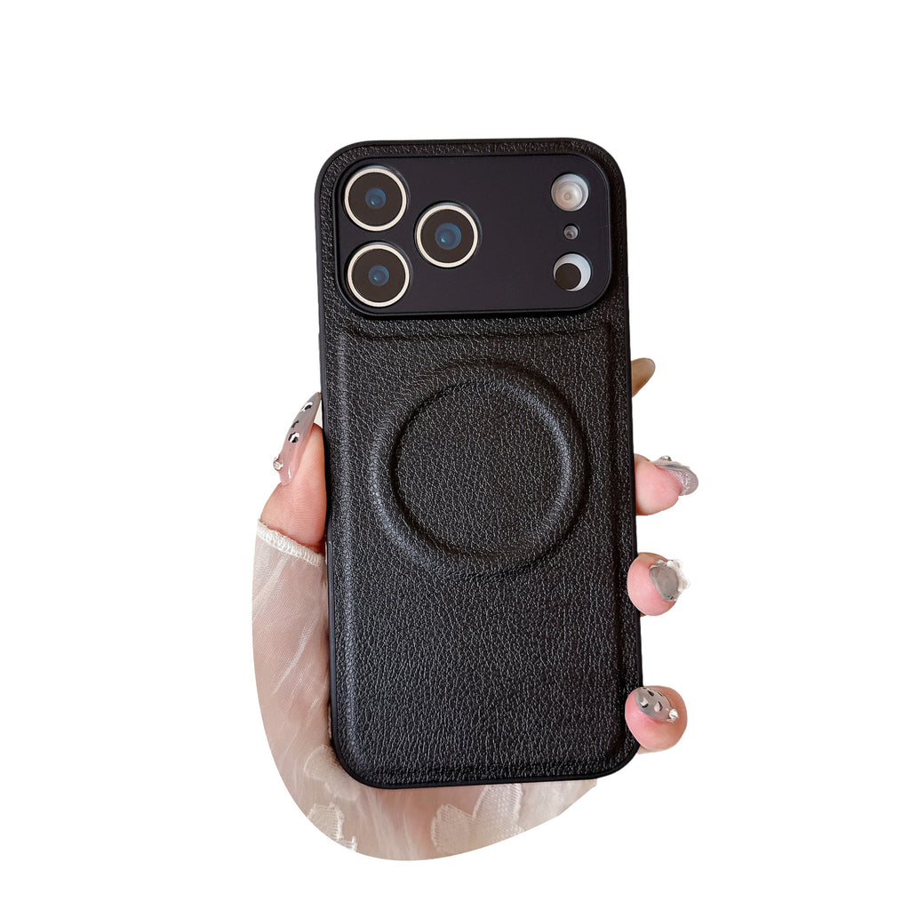Compatible with Magsafe PU Leather Case for iPhone