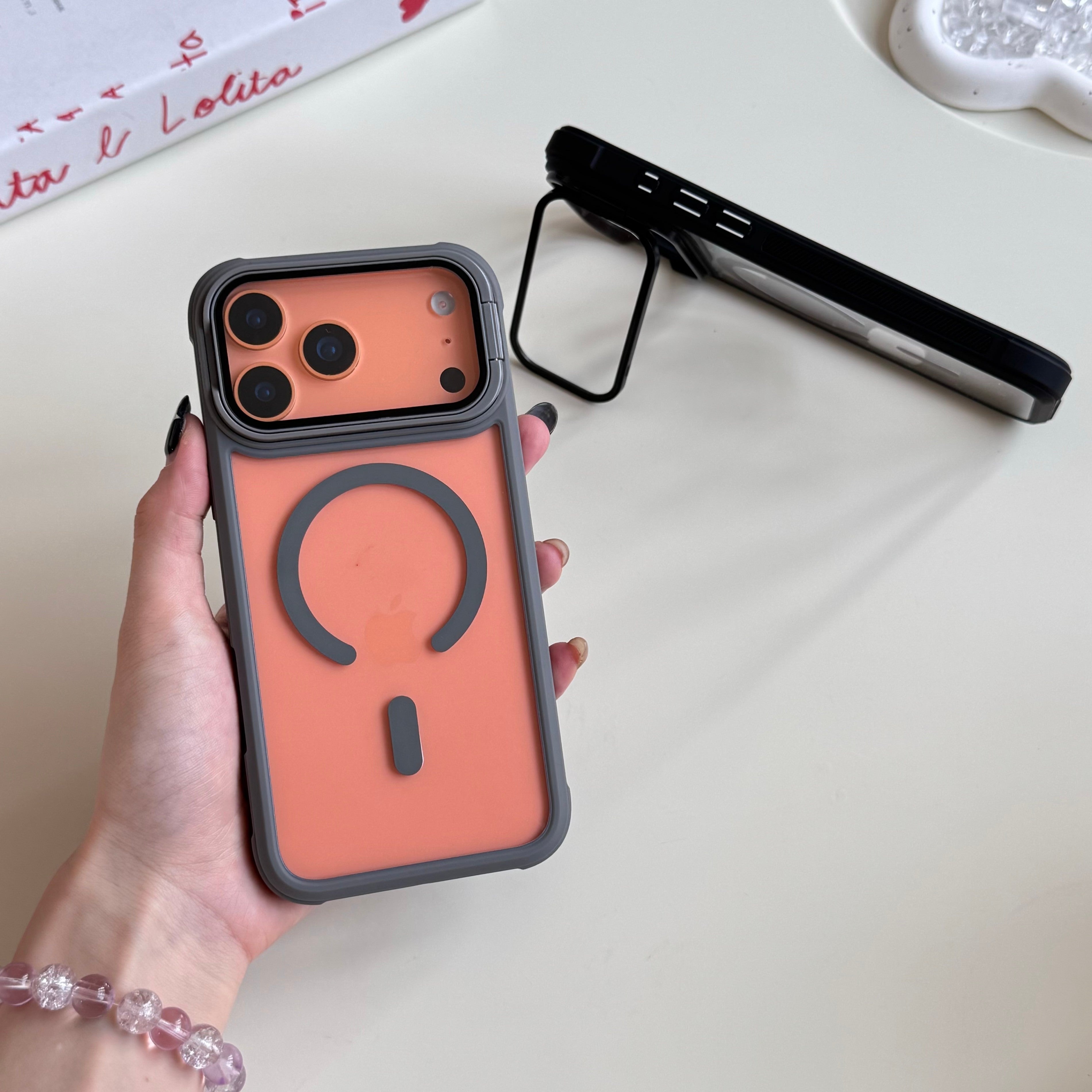 Camera Holder Kickstand,Four Corner Protection Compatible with Magsafe Case for iPhone