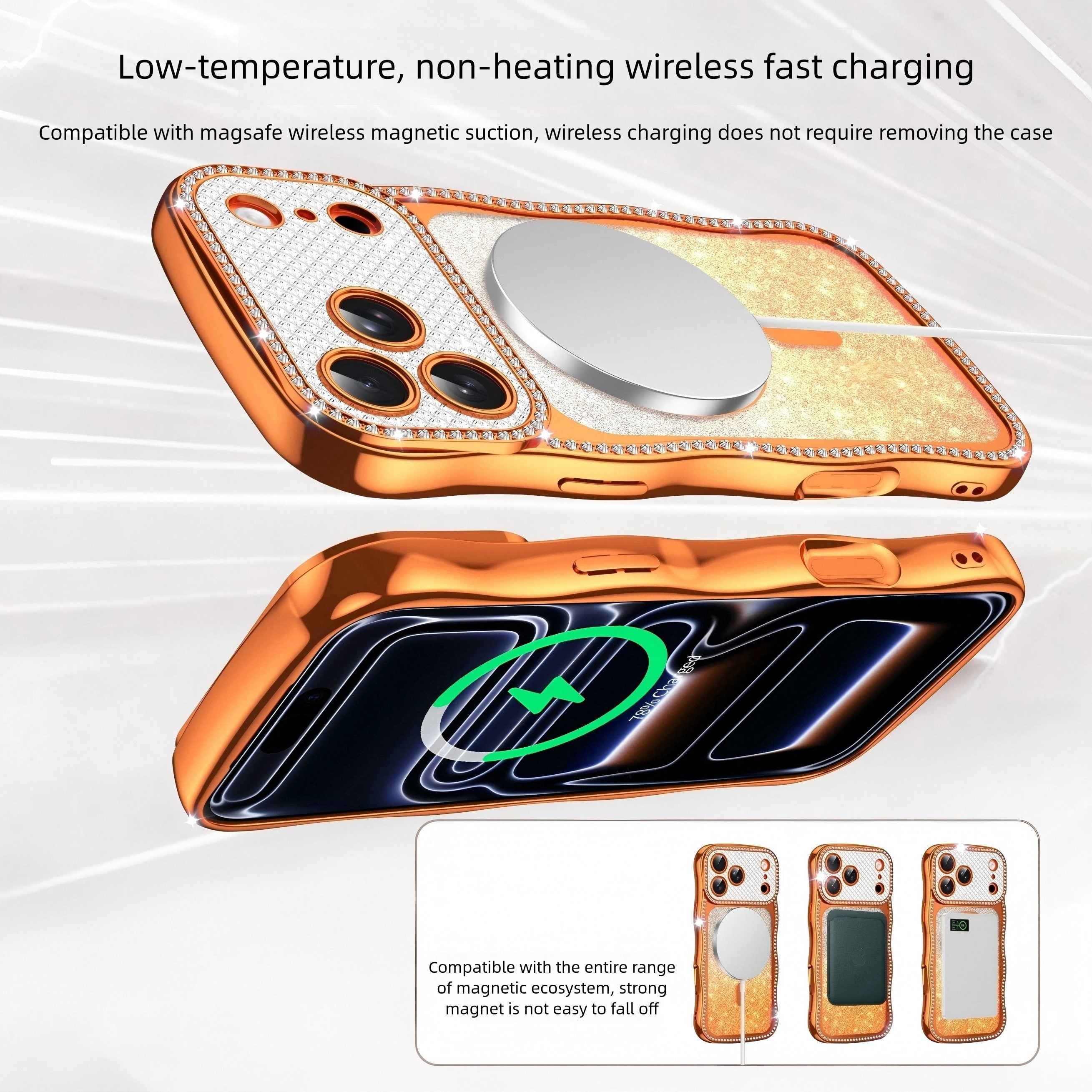 Glitter Diamond Compatible with Magsafe Case for iPhone