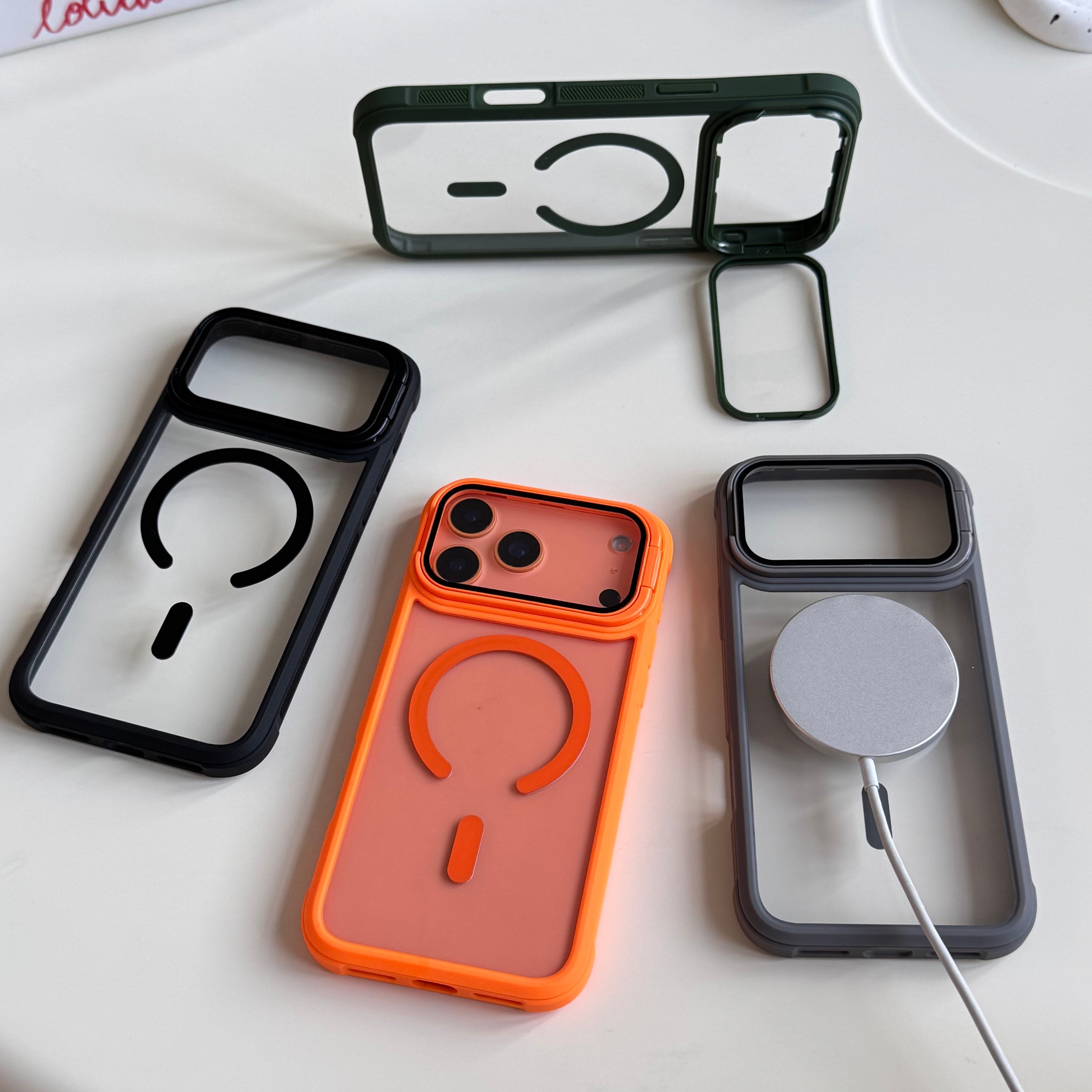 Camera Holder Kickstand,Four Corner Protection Compatible with Magsafe Case for iPhone