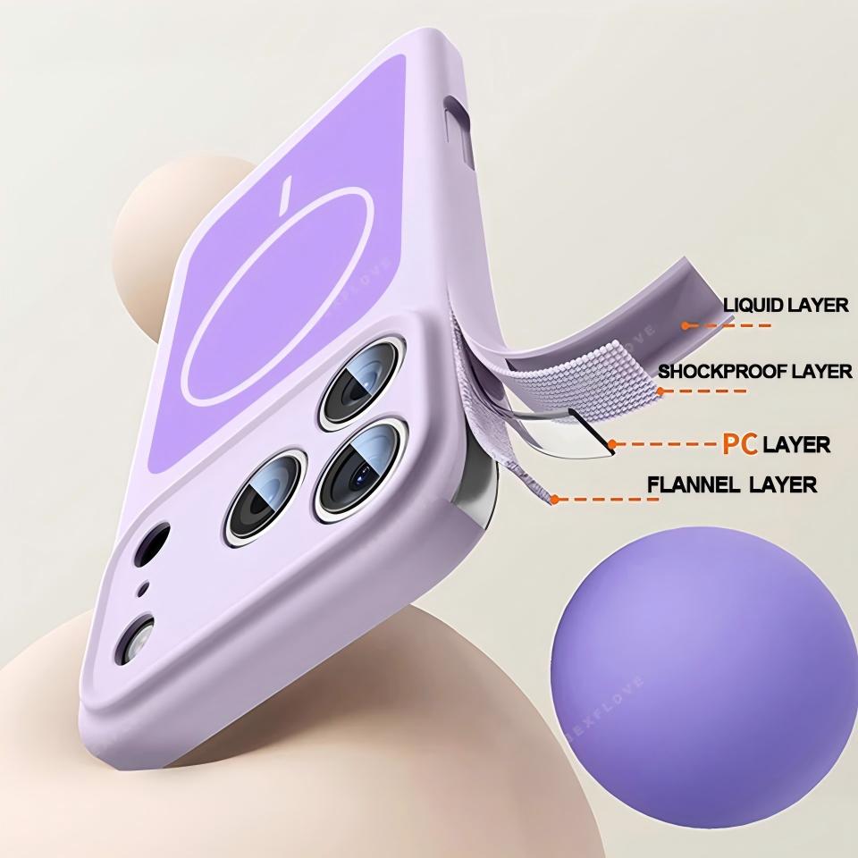 Liquid Silicone Compatible with Magsafe Case for iPhone