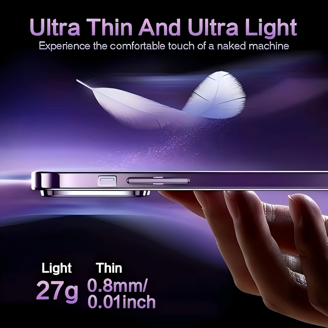 Electroplated Clear Case for iPhone,Compatible with MagSafe,Camera Lens Protection