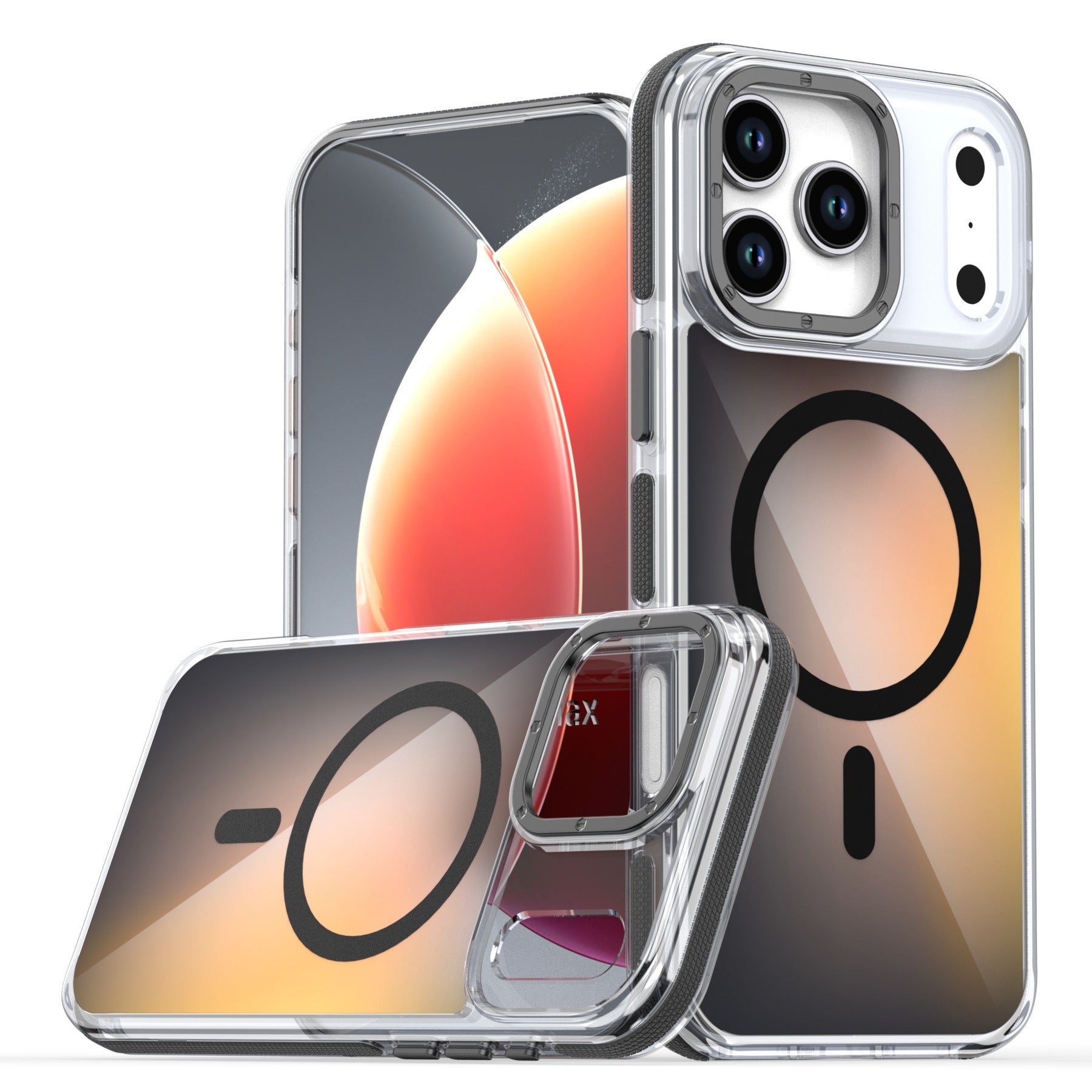Laser Luster Case for iPhone,Compatible with Magsafe  Non-Slip Frame