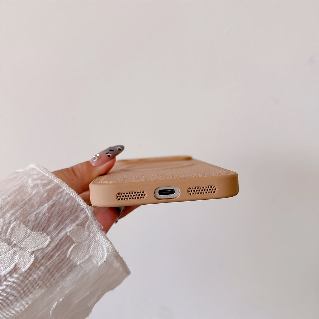 PU Leather Compatible with Magsafe Case for iPhone