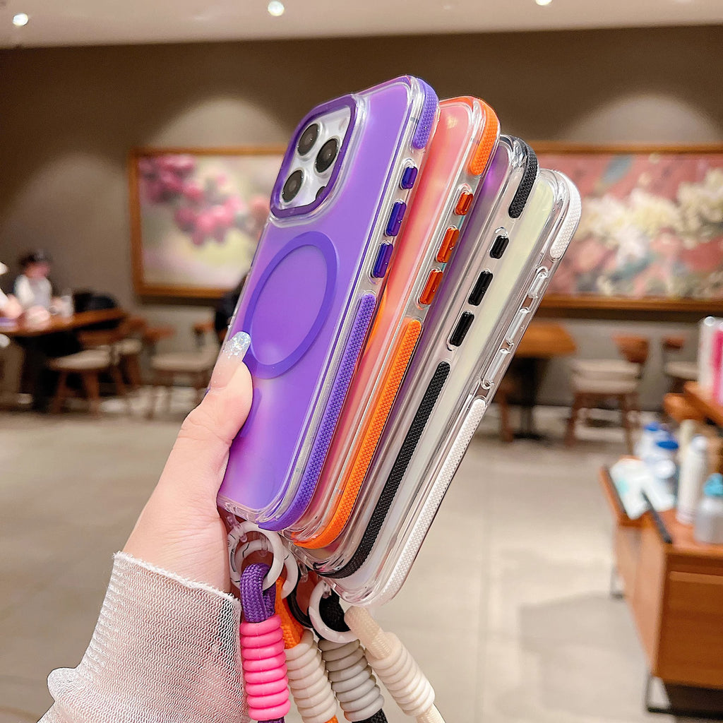 Laser Luster Case for iPhone,Compatible with Magsafe  Non-Slip Frame