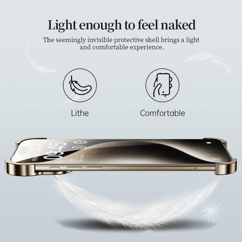 Minimal Metal Frameless Case for iPhone