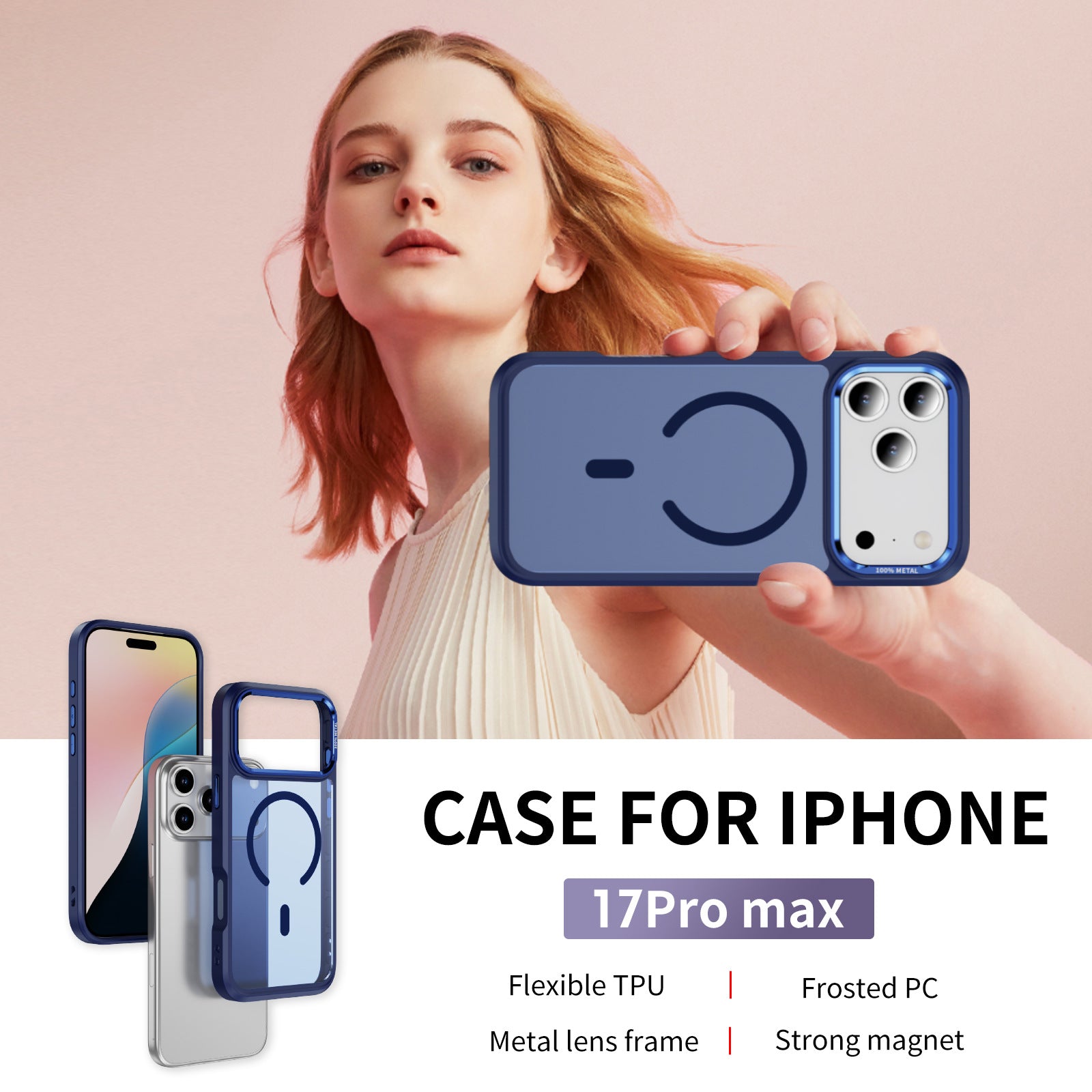 Translucent Matte Compatible with MagSafe Case for iPhone