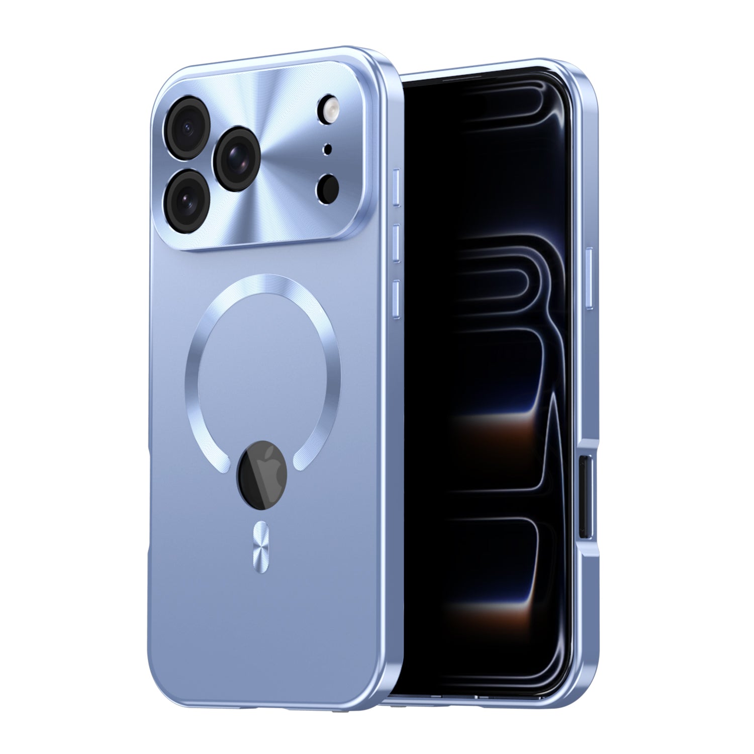 Metal Edge Case for iPhone,Compatible with MagSafe,Privacy Screen Protector