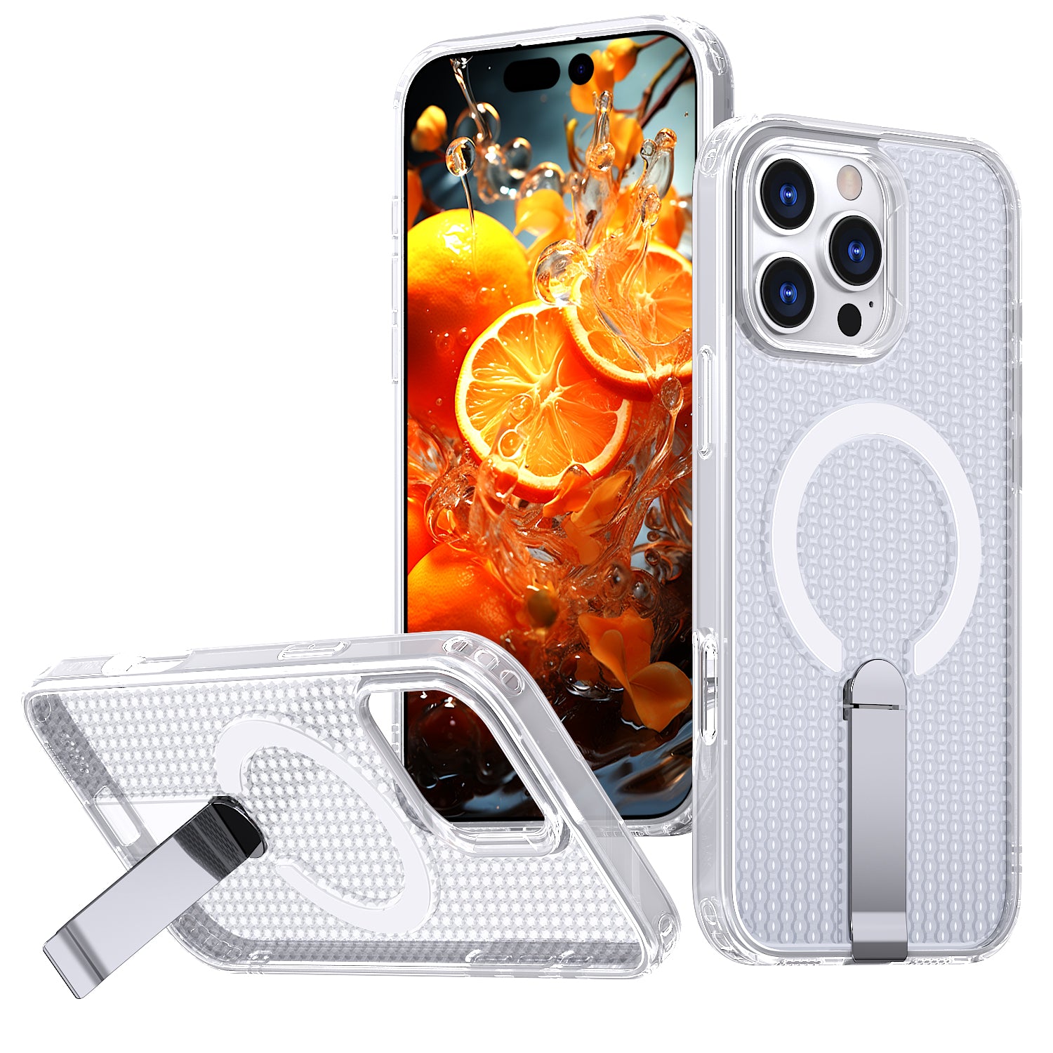 Hollow Heat Dissipation Compatible with Magsafe,Invisible Holder Kickstand Case For iPhone