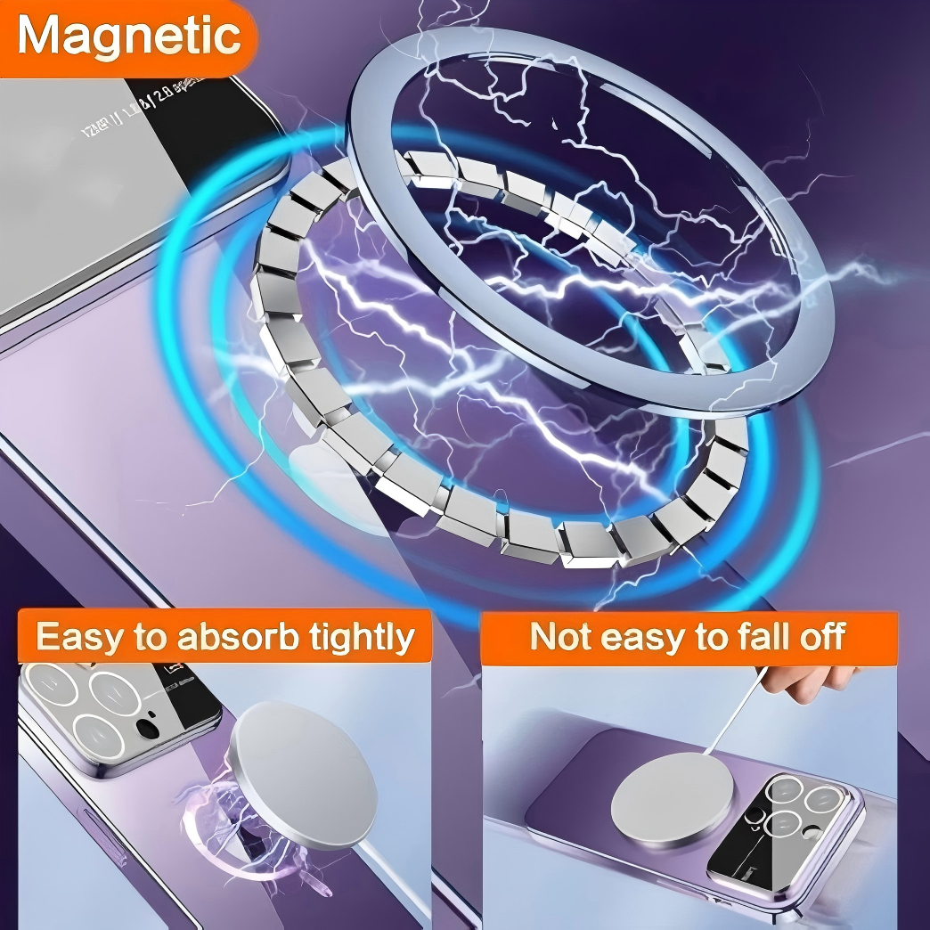Electroplated Clear Case for iPhone,Compatible with MagSafe,Camera Lens Protection