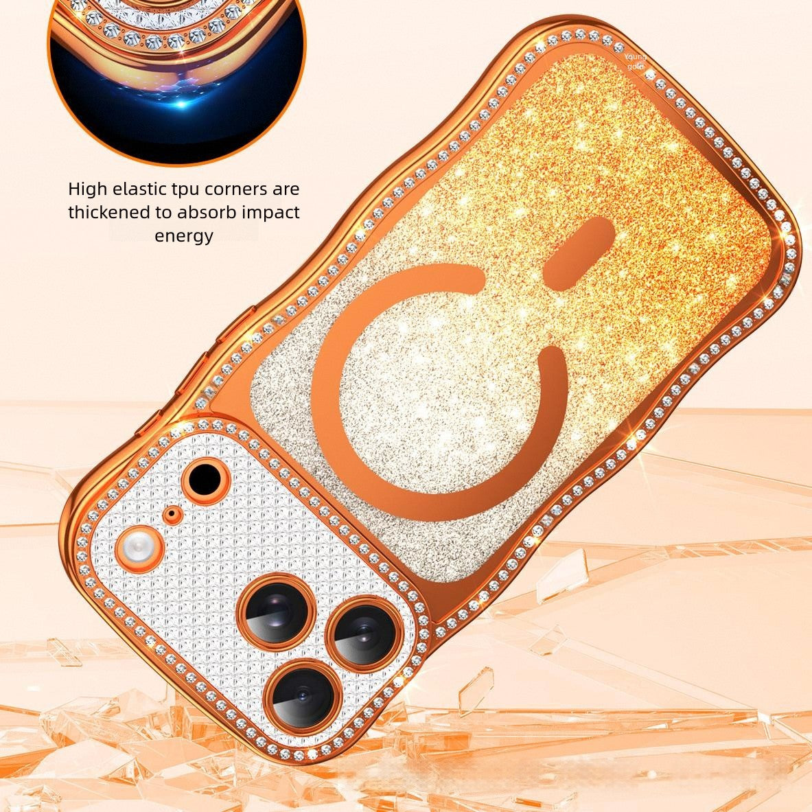 Glitter Diamond Compatible with Magsafe Case for iPhone