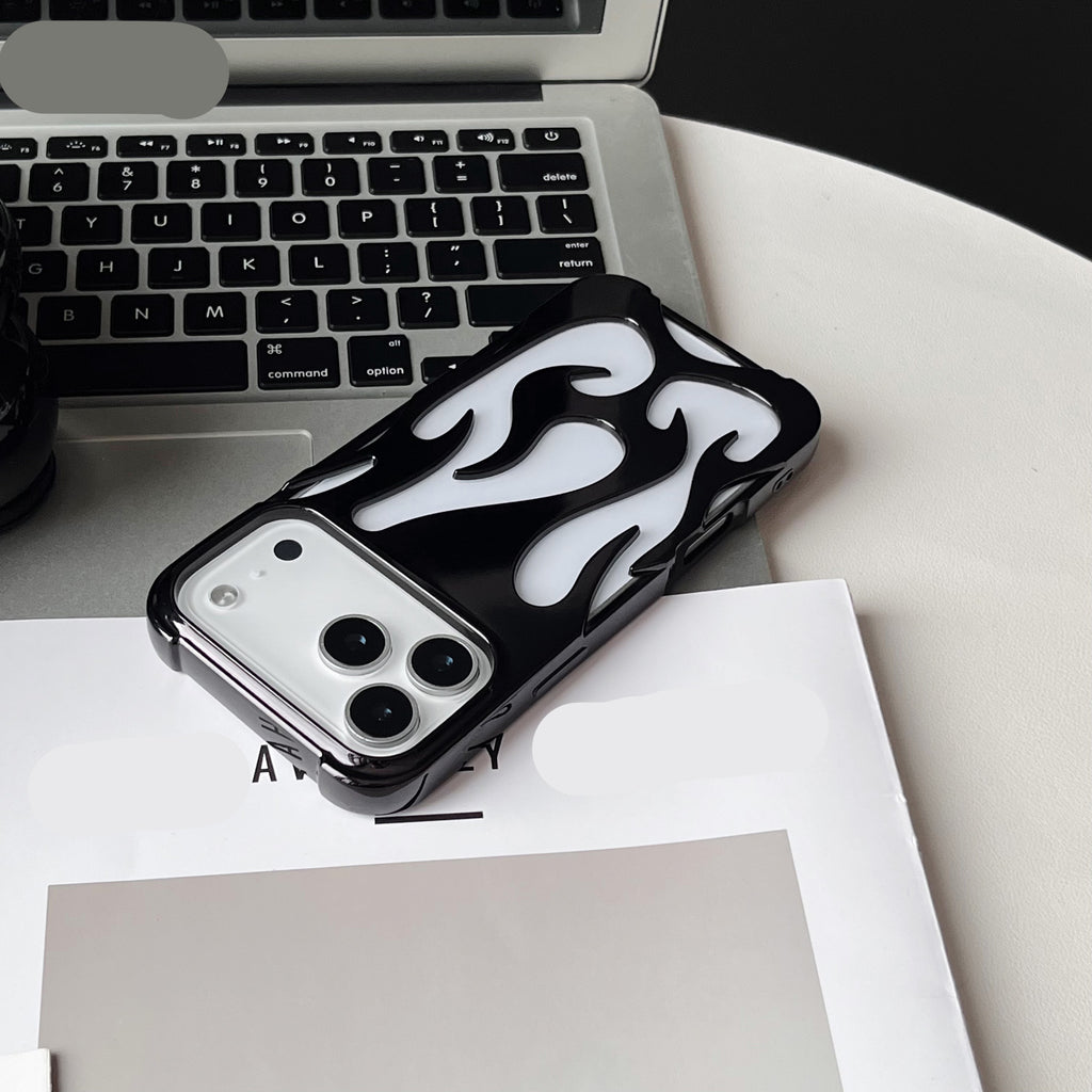 Plating 3D Flame Shape Case For iPhone